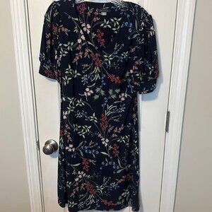 Tommy Hillfiger Floral Shift Dress Puffer Sleeve